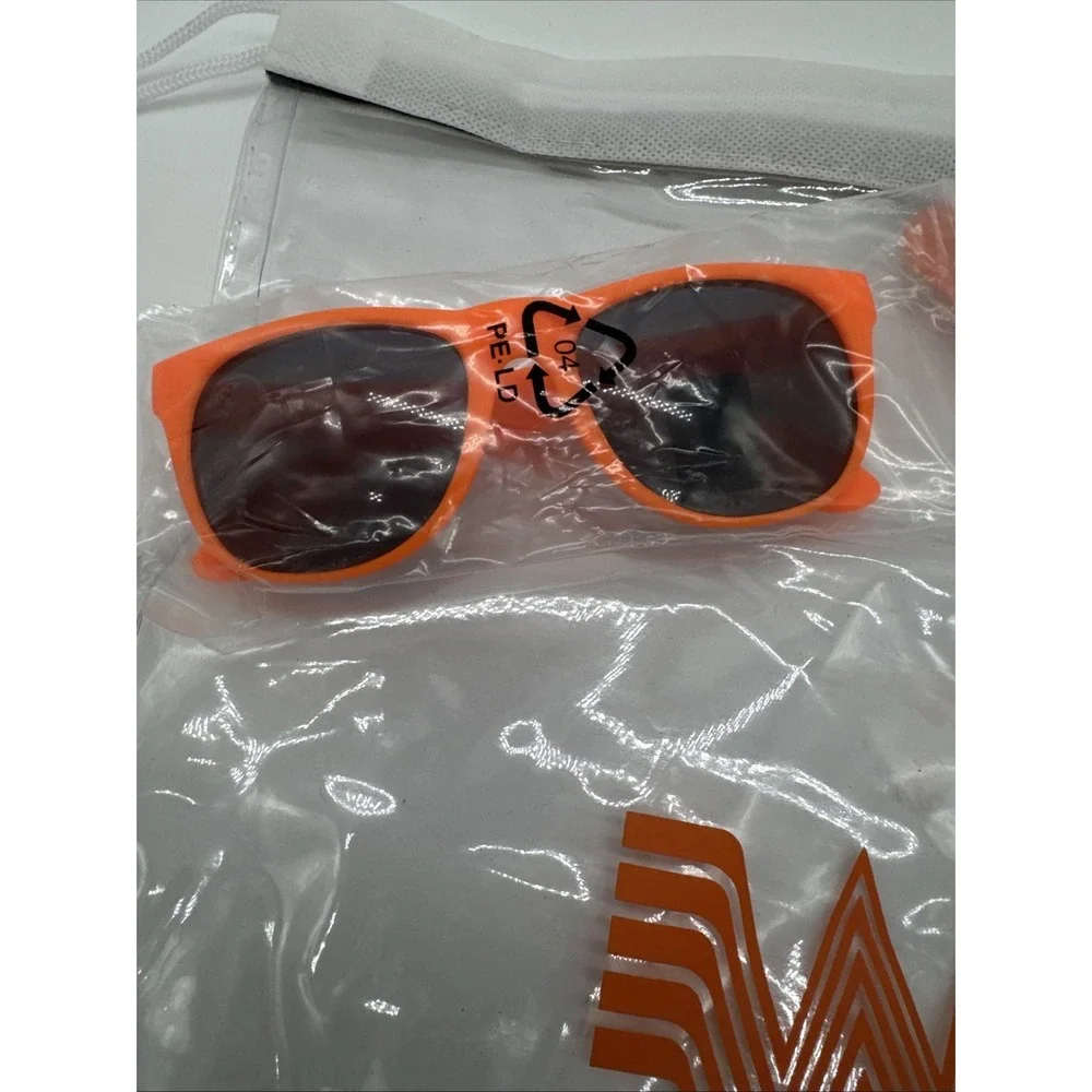 Whataburger clear string backpack with‎ lots of goodies Keychain Sunglasses